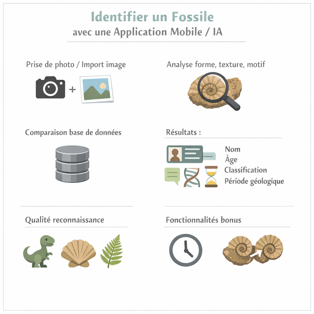 Comment utiliser une application mobile ou l’IA pour identifier un fossile ?